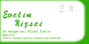 evelin mizsei business card